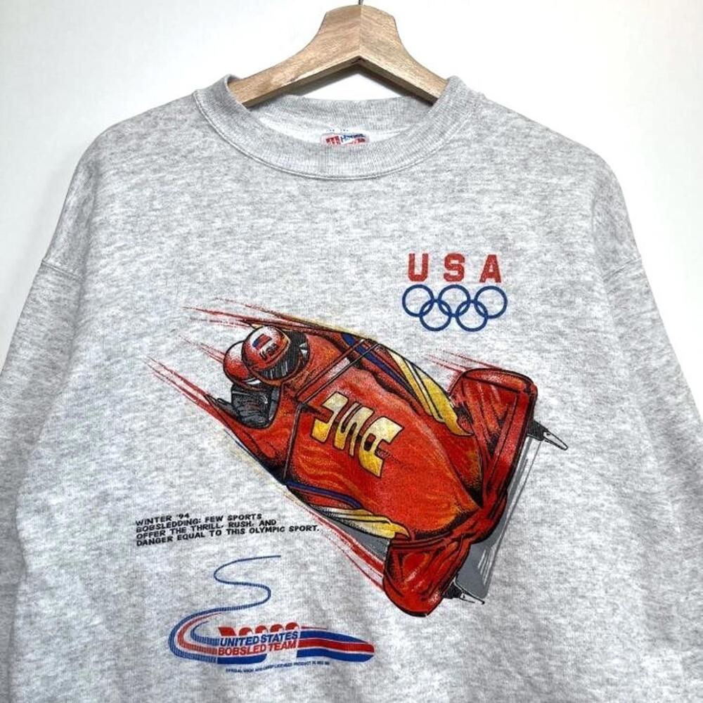 Vintage 1994 Winter Olympics USA Bobsled Team Sweatshirt Size L